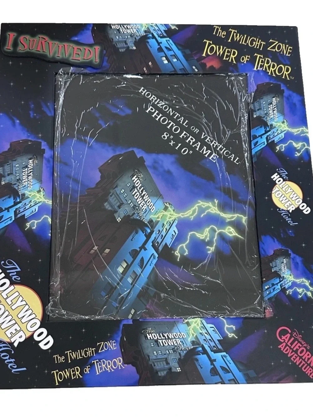 Disneyland Hollywood Tower of Terror Hotel “I Survived” 8x10 Photo Frame